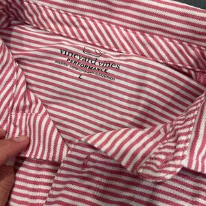 Pink and white stripe shirt